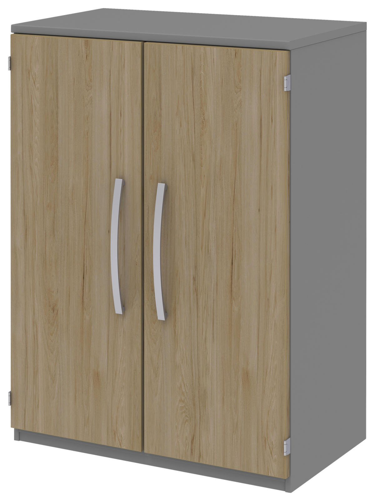 AKTENSCHRANK 80/111,7/43 cm  - Eichefarben/Grau, Konventionell, Holzwerkstoff (80/111,7/43cm) - Moderano