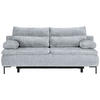 BOXSPRINGSOFA in Webstoff Hellgrau  - Hellgrau/Schwarz, Design, Textil/Metall (202/93/100cm) - Novel