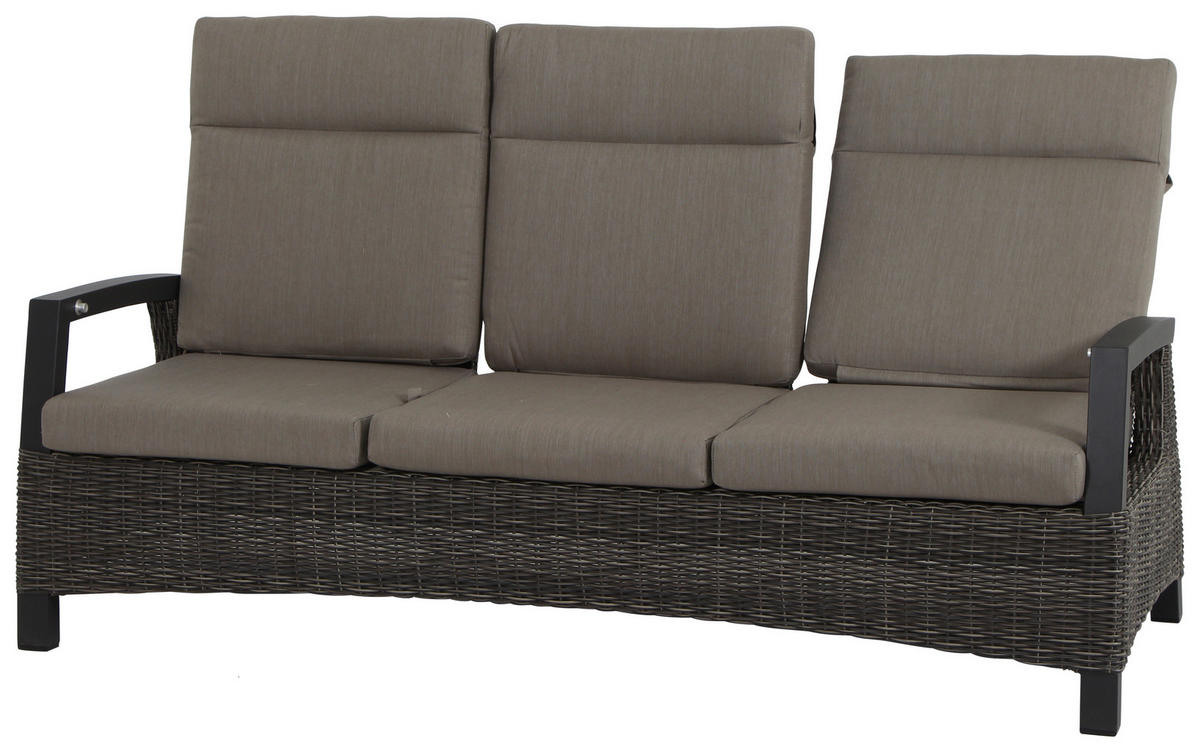 LOUNGEGARNITUR 4-teilig   72/103/160 cm Aluminium  - Grau, Basics, Keramik/Kunststoff (72/103/160cm) - Siena Garden