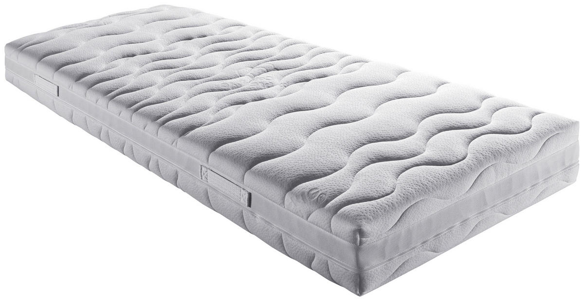KALTSCHAUMMATRATZE 80/200 cm Höhe ca. 22 cm 7 -Zonen - Weiß, Basics, Textil (80/200cm) - Breckle