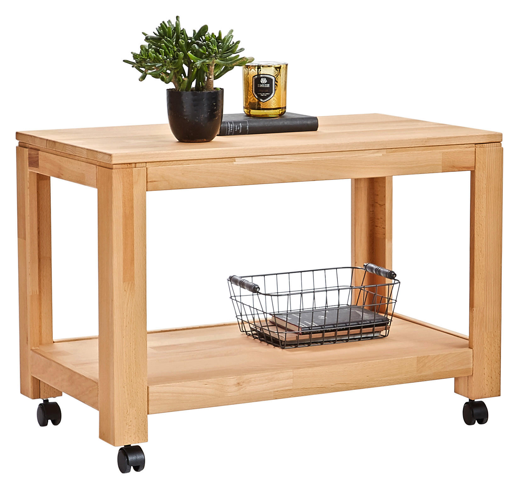 Beistelltisch in Holz 80/45,5/55,5 cm