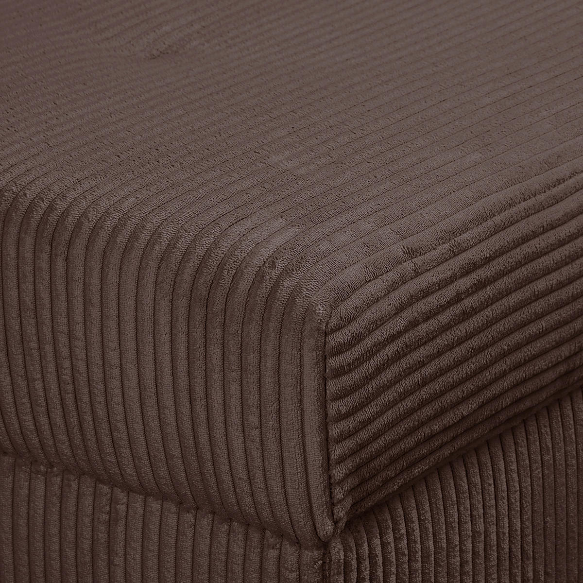 ECKSOFA Ariella Braun Cord  - Naturfarben/Braun, Design, Holz/Textil (161/231cm) - Livetastic