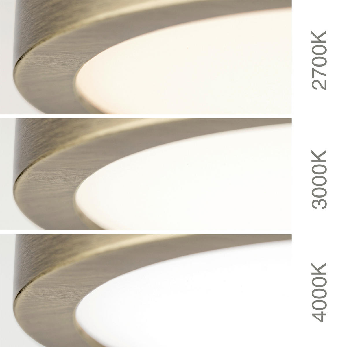 LED-DECKENLEUCHTE Prism 14/2,4 cm   - Bronzefarben, Basics, Glas/Metall (14/2,4cm)