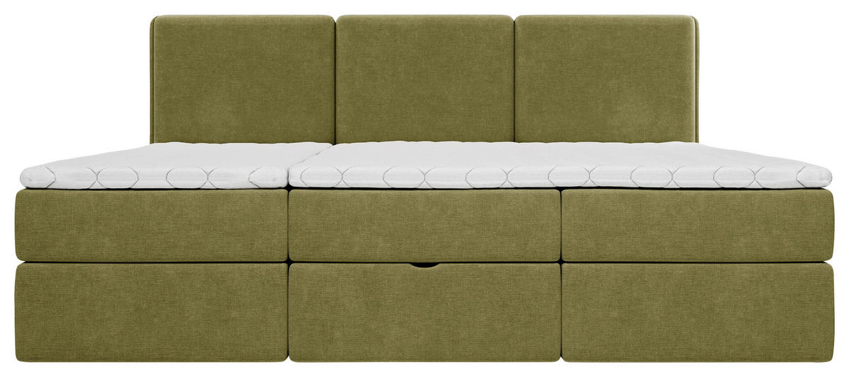 FAMILIENBETT - Schwarz/Grün, MODERN, Holz/Kunststoff (210/200cm) - MID.YOU