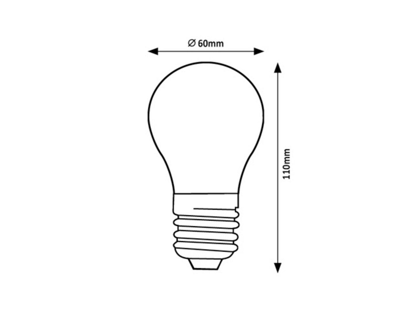 LED FILAMENT SIJALICA - prozirna, Osnovno, staklo/metal (6/11cm)