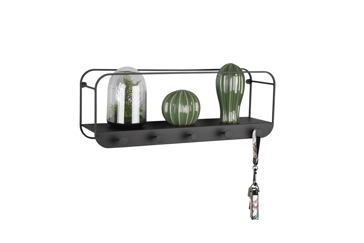 WANDREGAL  - Schwarz, Trend, Metall (50/18/15cm) - Boxxx