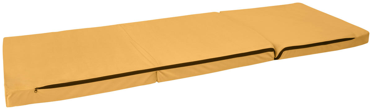 FALTMATRATZE 65/186 cm  - Gelb, MODERN, Textil (65/186cm)
