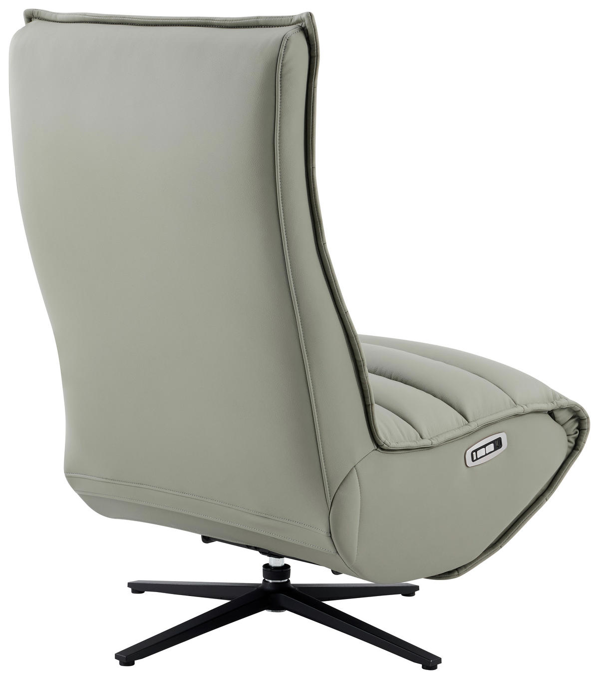 RELAXSESSEL in Metall, Textil, Leder Grau, Schwarz  - Schwarz/Grau, Design, Leder/Textil (68/108/84cm) - Stylife