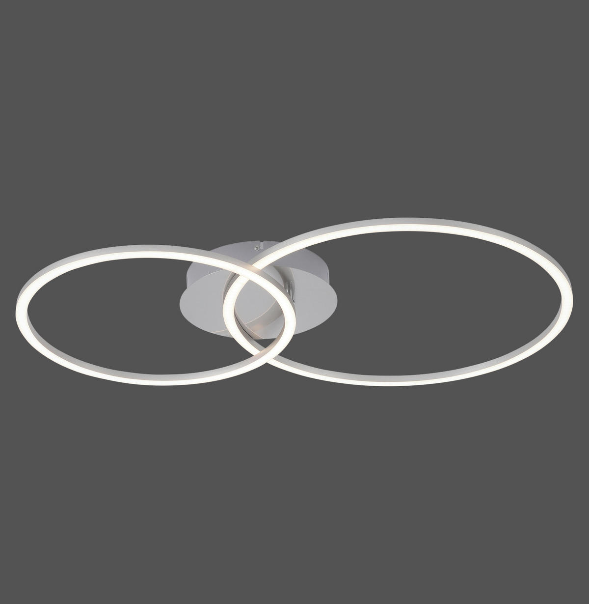 LED-DECKENLEUCHTE 70/44/6,8 cm   - Nickelfarben, Design, Kunststoff/Metall (70/44/6,8cm)