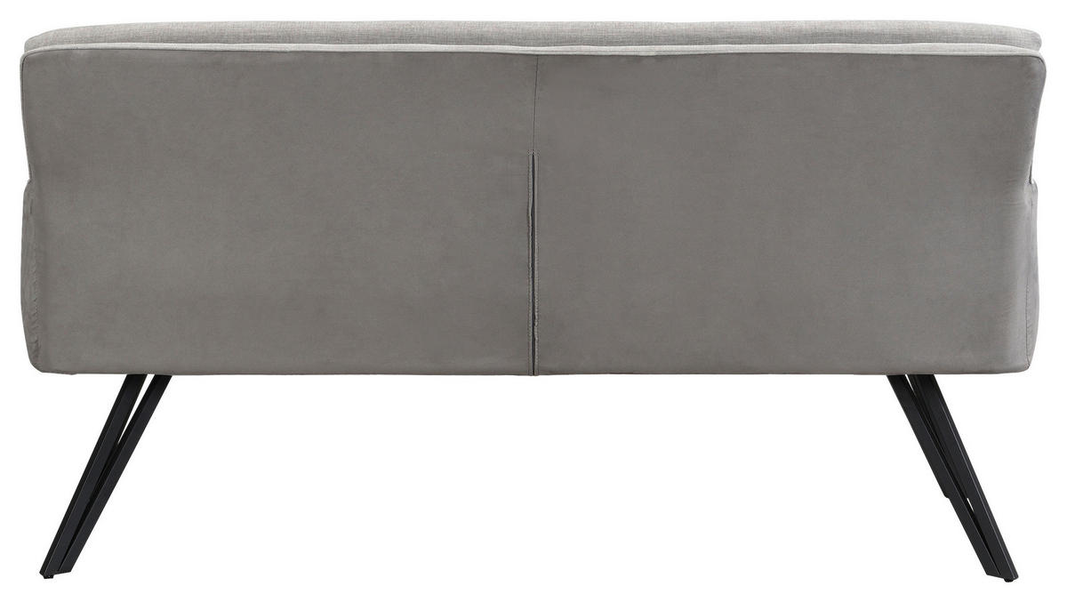 SITZBANK - Hellgrau/Schwarz, MODERN, Textil/Metall (160/94/67cm) - MID.YOU