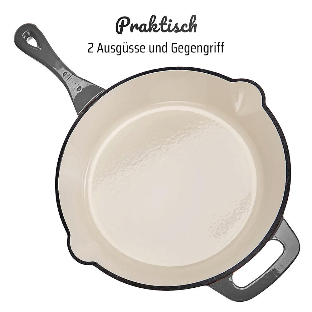 BRATPFANNE  - Grau, Basics, Metall (26/5,5cm) - GSW