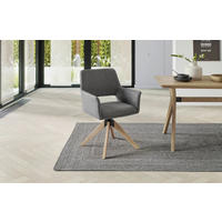 ARMLEHNSTUHL in Holz, Metall, Textil Grau  - Naturfarben/Grau, LIFESTYLE, Holz/Textil (62/87/60cm) - MID.YOU