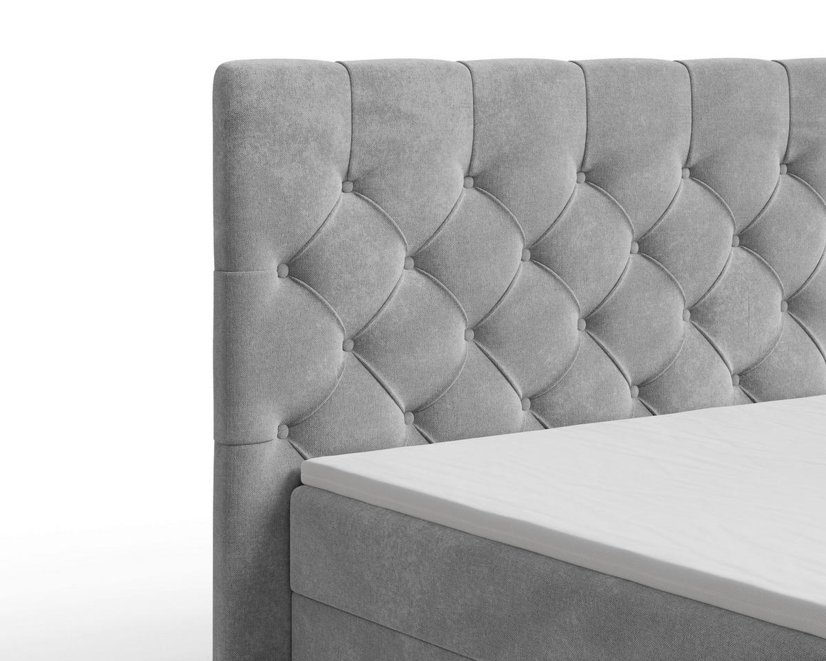 BOXBETT 140/200 cm  in Grau  - Schwarz/Grau, MODERN, Holz/Kunststoff (140/200cm) - MID.YOU