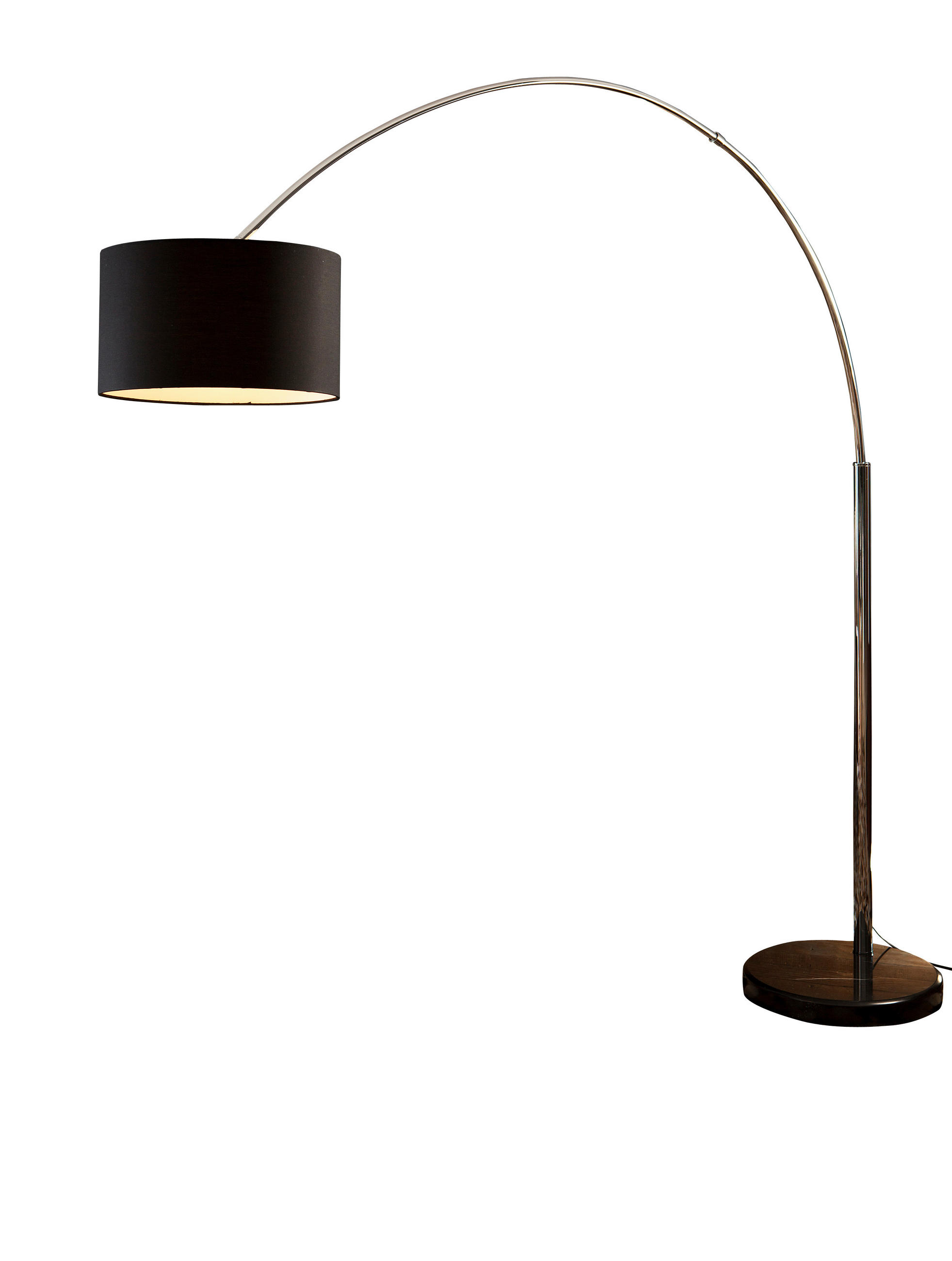 BOGENLEUCHTE  180/210/38 cm   - Schwarz, Design, Textil/Stein (180/210/38cm) - P & B