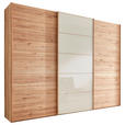 SCHWEBETÜRENSCHRANK 300/217/67 cm 3-türig Buchefarben, Champagner  - Champagner/Buchefarben, Natur, Glas/Holz (300/217/67cm) - Linea Natura