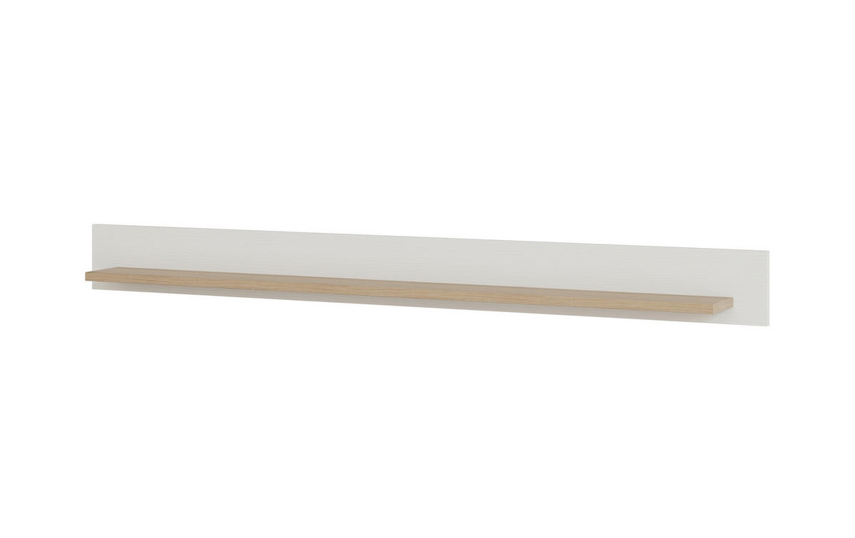 WANDBOARD Holzwerkstoff Weiß  - Weiß, Design, Holzwerkstoff (180/17/17cm) - MID.YOU