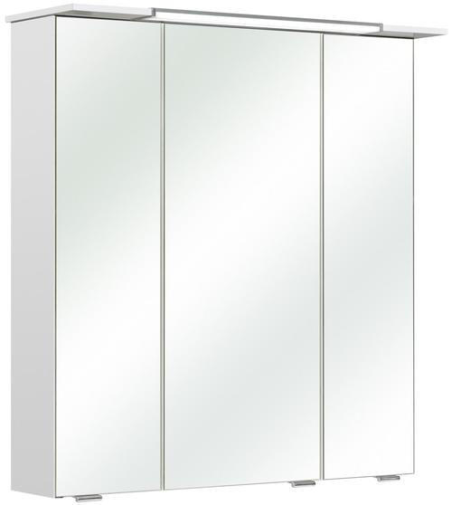 SPIEGELSCHRANK 67/71/23,5 cm  - Chromfarben/Weiß, KONVENTIONELL, Glas/Holzwerkstoff (67/71/23,5cm) - Pelipal