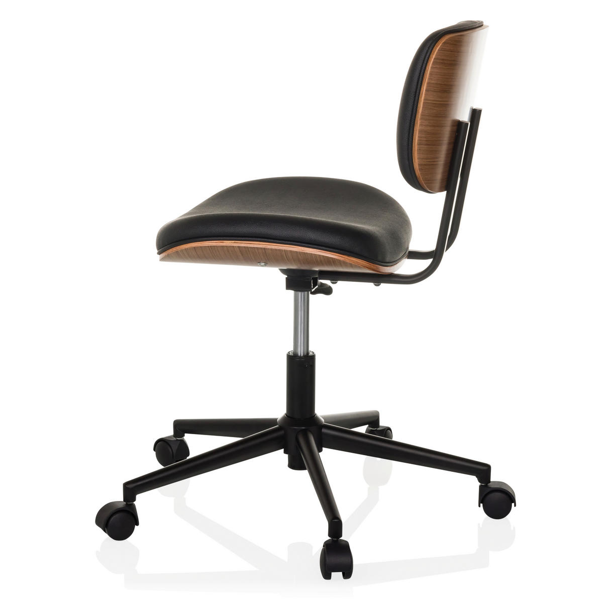 DREHSTUHL Schwarz  - Schwarz, MODERN, Leder/Kunststoff (59/73-83/59cm) - MID.YOU