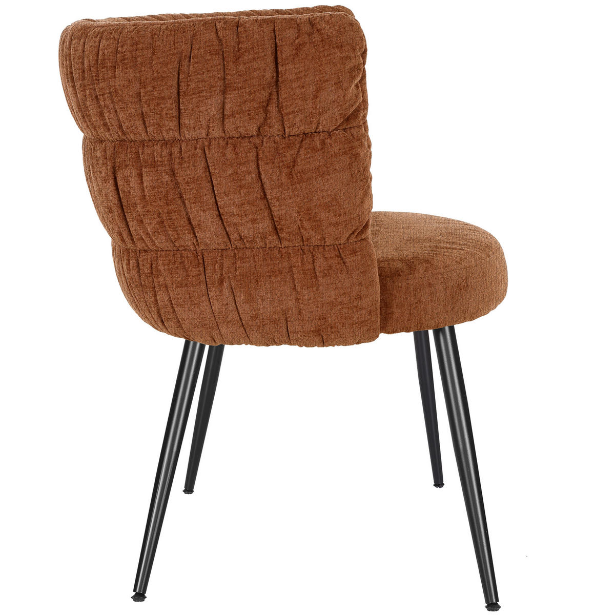 ARMLEHNSTUHL Chenille Rostfarben  - Rostfarben/Schwarz, MODERN, Textil/Metall (62/78/80/62cm) - Livetastic