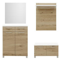 GARDEROBE 5-teilig  in 185/193/40 cm  - Weiss/Eichefarben, Design, Holz/Holzwerkstoff (185/193/40cm) - Dieter Knoll