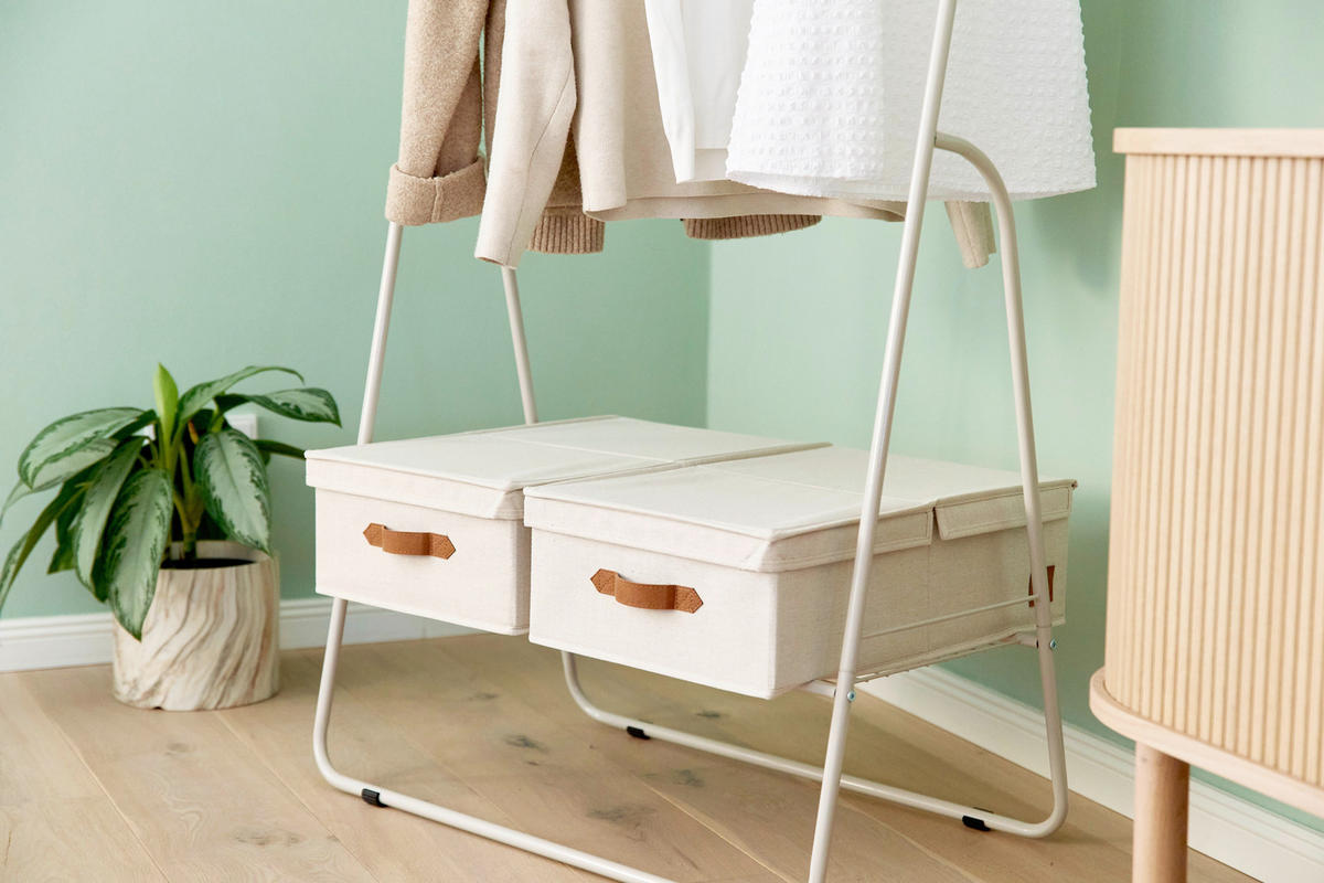 AUFBEWAHRUNGSBOXEN-SET Premium  - Beige, Basics, Textil (50/33/16cm) - Store It