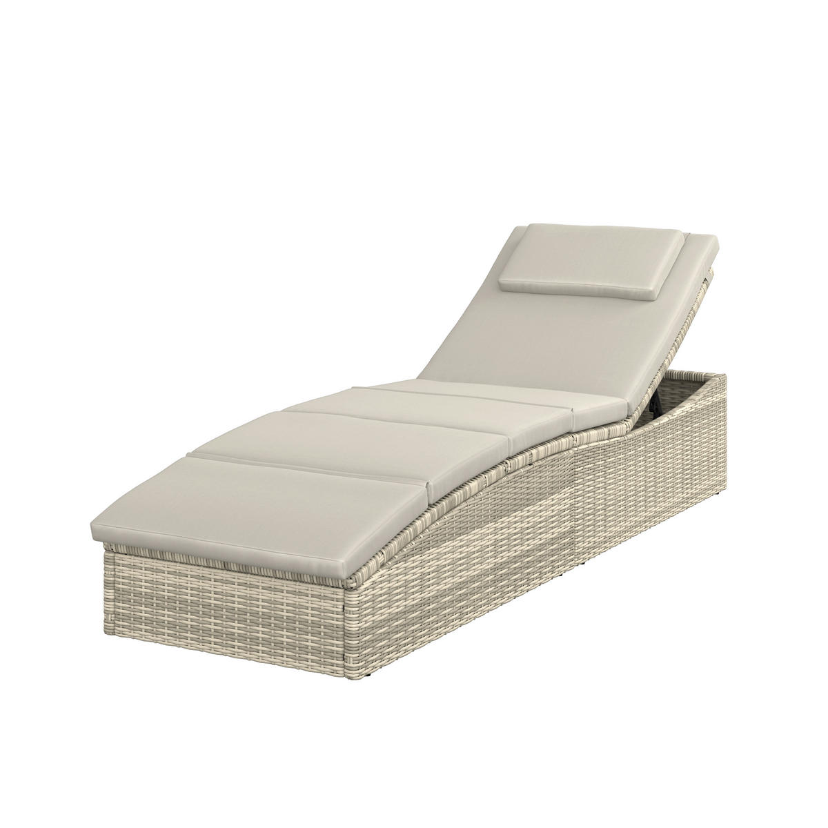 GARTENLIEGE 190/80/60 cm  - Beige, MODERN, Kunststoff/Textil (190/80/60cm) - Ambia Garden