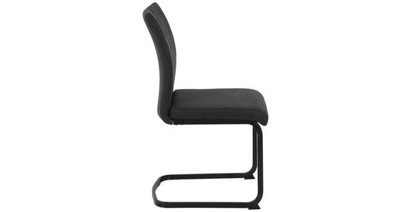 SCHWINGSTUHL in Mikrofaser - Anthrazit, Trend, Textil/Metall (42/89/59cm) - Carryhome