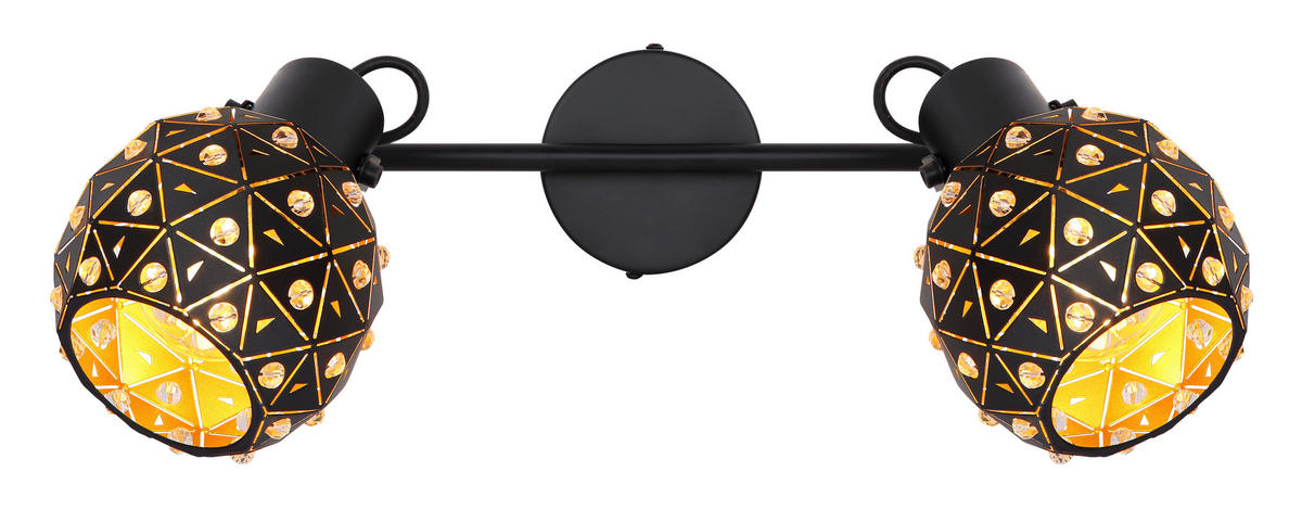 STRAHLER - Klar/Goldfarben, Basics, Glas/Metall (35/12/26cm) - Globo