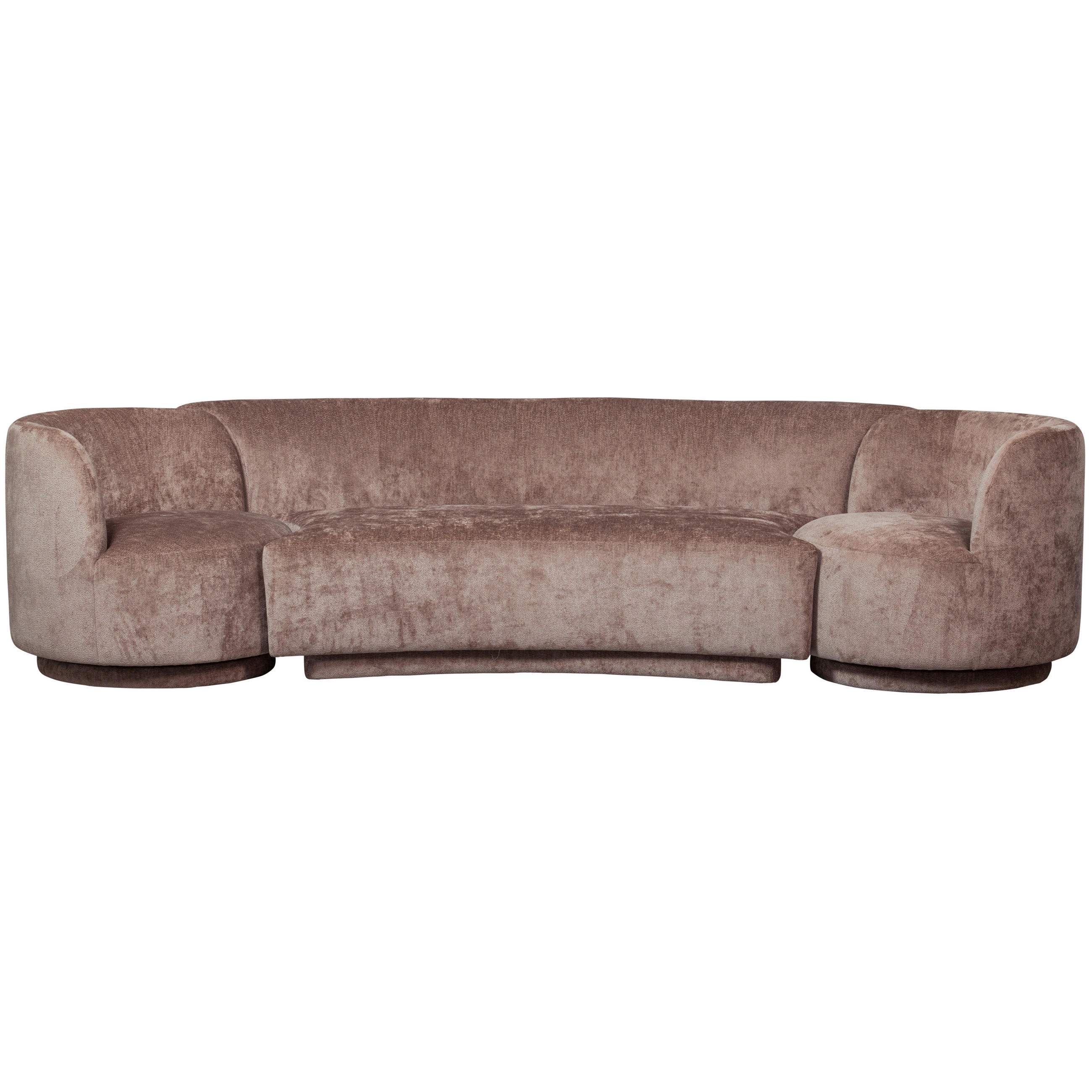 BIGSOFA Chenille Taupe - Taupe, Design, Textil (290/72/97cm) - Livetastic