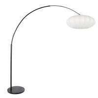 STEHLEUCHTE SPARKLED LIGHT 50/240/230 cm  - Schwarz/Weiß, Trend, Textil/Metall (50/240/230cm)