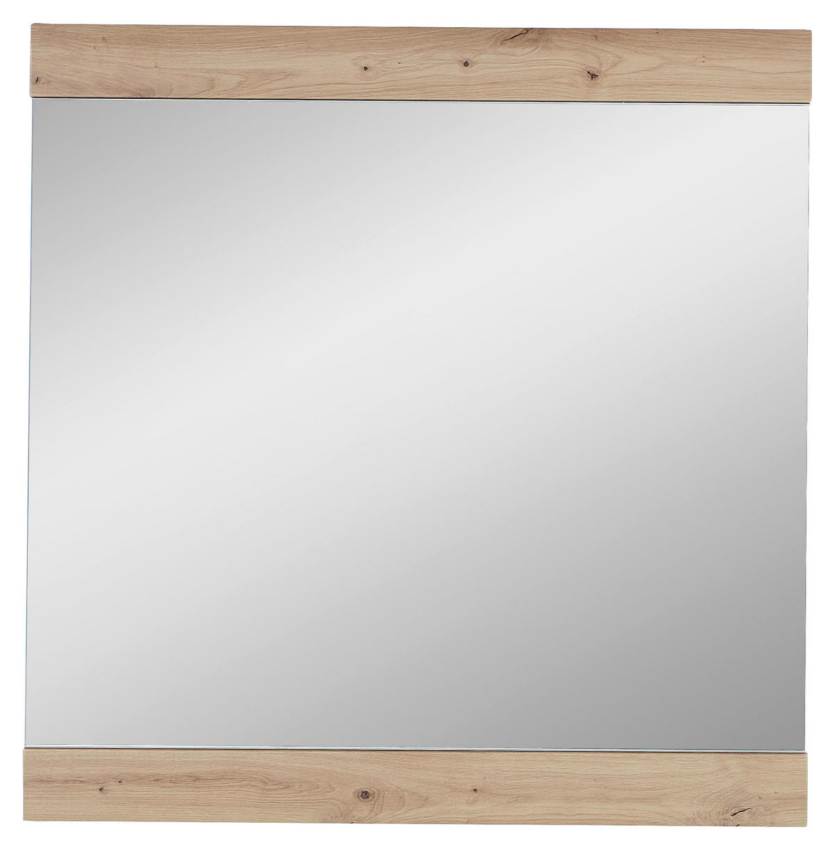 WANDSPIEGEL 84/86/2 cm    - Eichefarben, Design, Glas/Holzwerkstoff (84/86/2cm) - Voleo