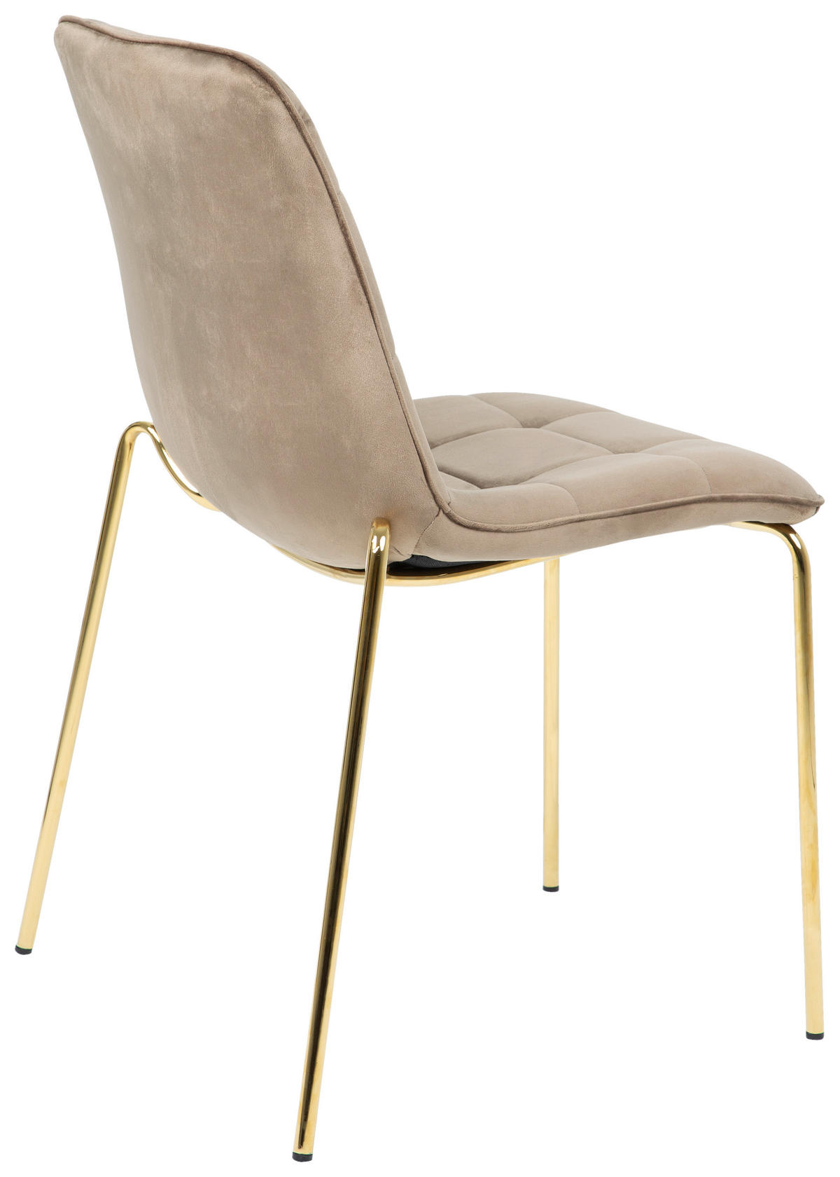 STUHL  in Eisen Samt  - Goldfarben/Braun, Lifestyle, Holz/Textil (57/83/60cm) - MID.YOU