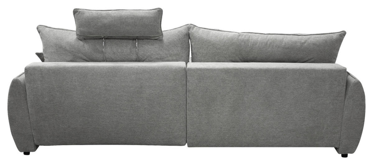 ECKSOFA in Struktur Grau  195/264 cm  - Beige/Schwarz, Design, Kunststoff/Textil (195/264cm) - MID.YOU