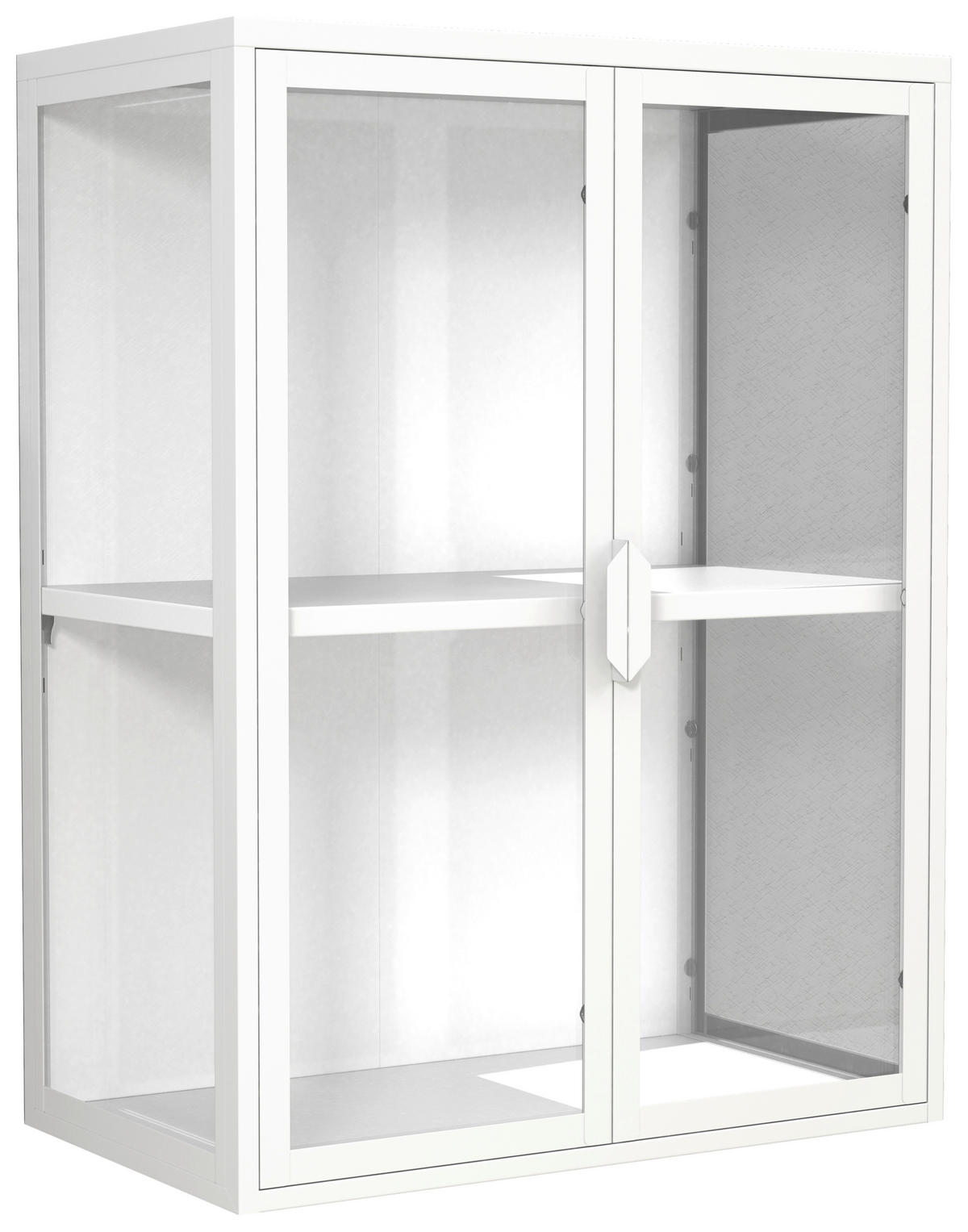 HÄNGEVITRINE in Weiß  - Transparent/Weiß, Design, Glas/Metall (60/80/35cm) - MID.YOU