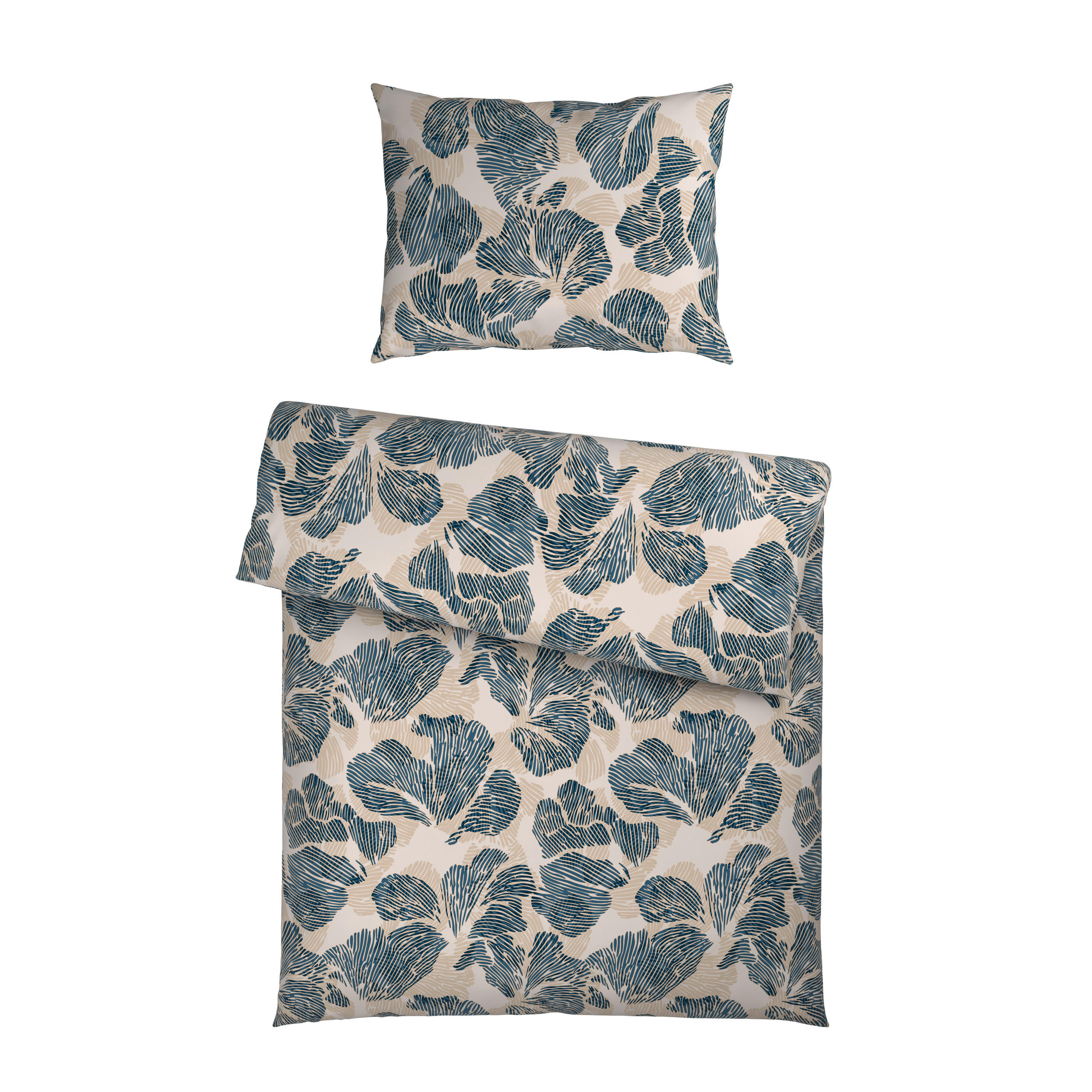 BETTWÄSCHE Mavie Satin 140/200 cm  - Blau, Basics, Textil (140/200cm) - Esposa