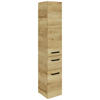 HOCHSCHRANK 30/168/33 cm  - Eichefarben/Schwarz, MODERN, Glas/Holzwerkstoff (30/168/33cm) - Sadena