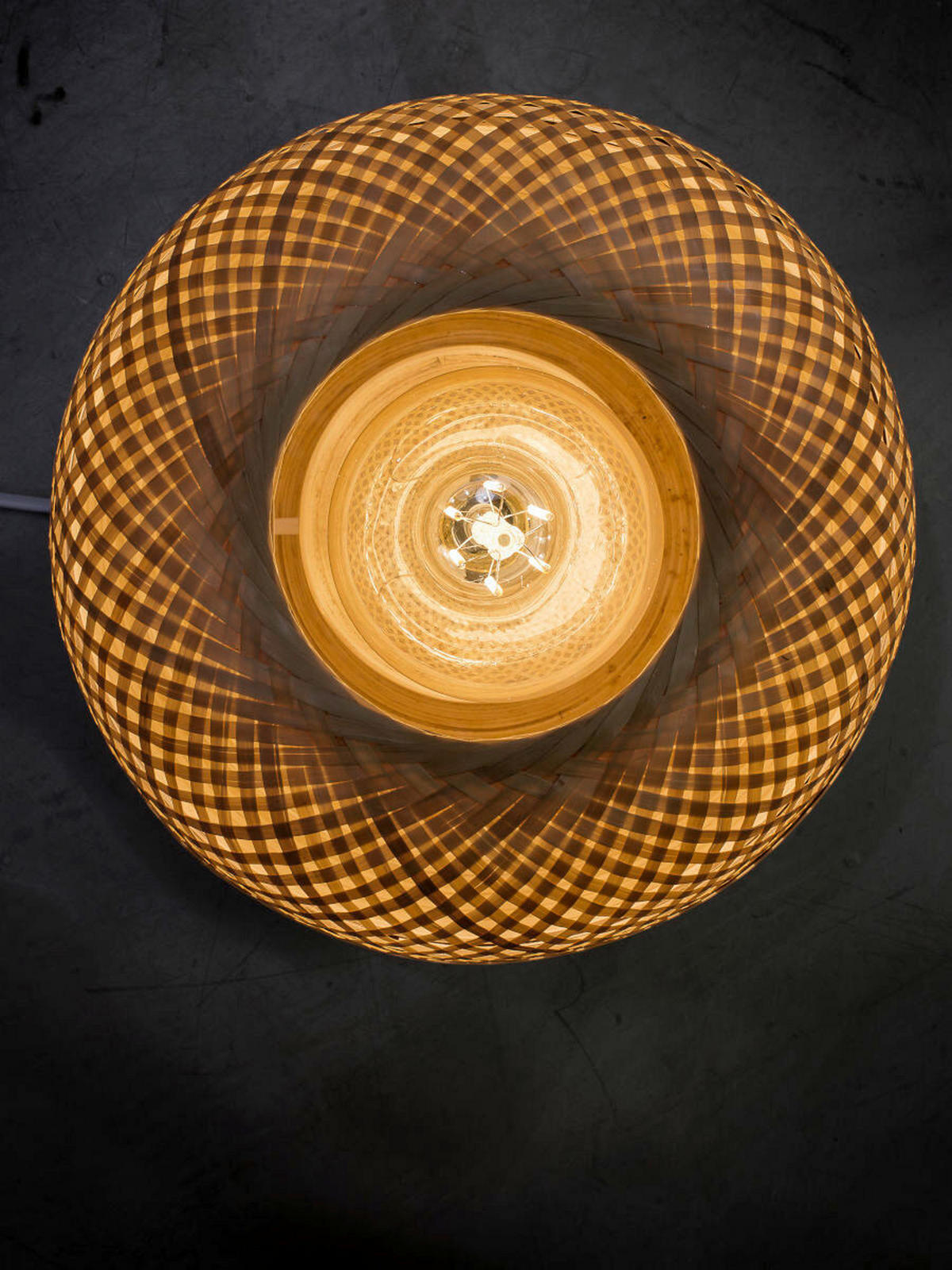 STOLNÍ LAMPA, nástěnný stmívač, 30/33 cm  - bílá/přírodní barvy, Trend (30/33cm) - Good & Mojo