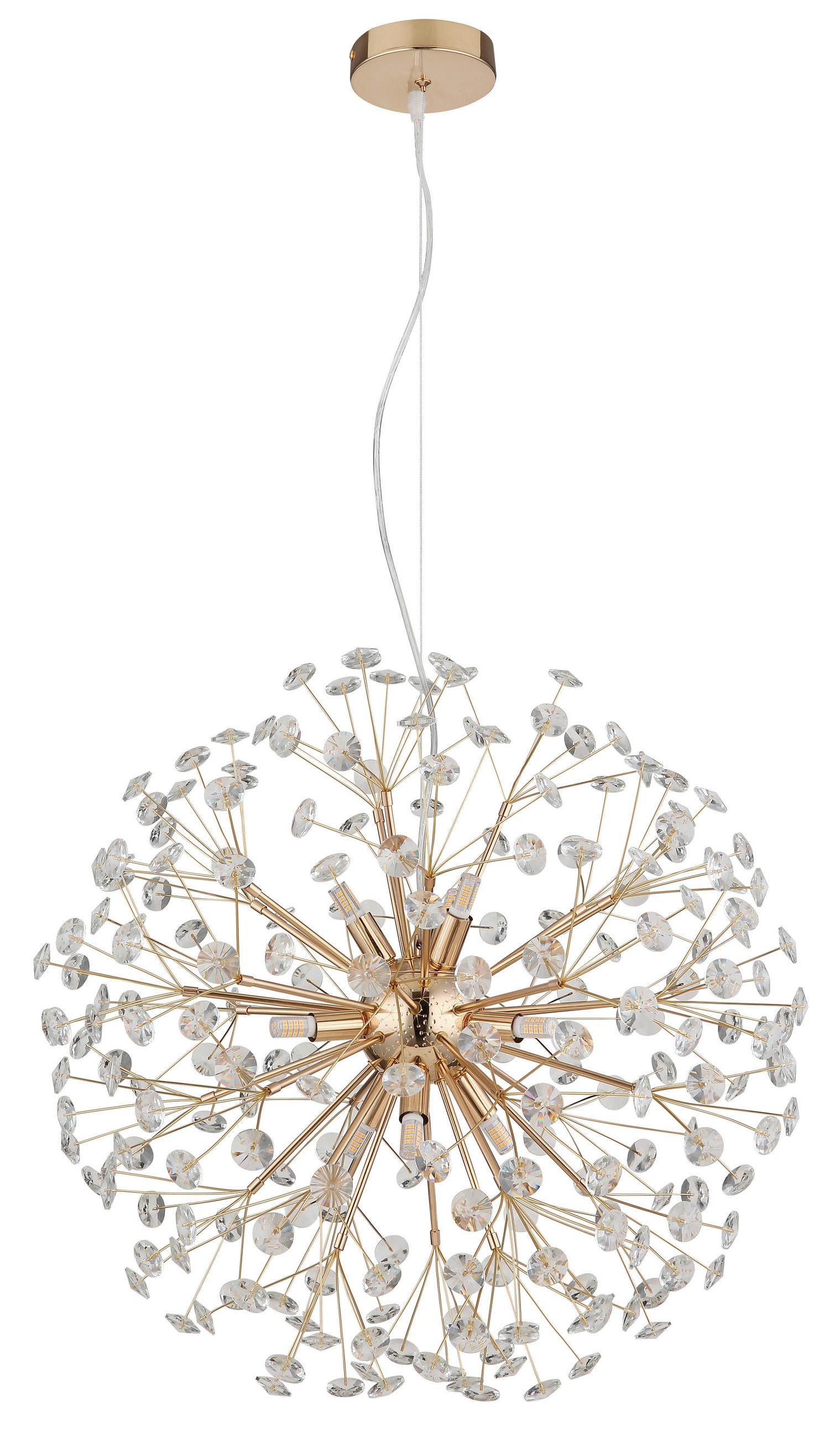 KRISTALL-HÄNGELEUCHTE 60/150 cm   - Klar/Transparent, LIFESTYLE, Glas/Kunststoff (60/150cm) - Globo