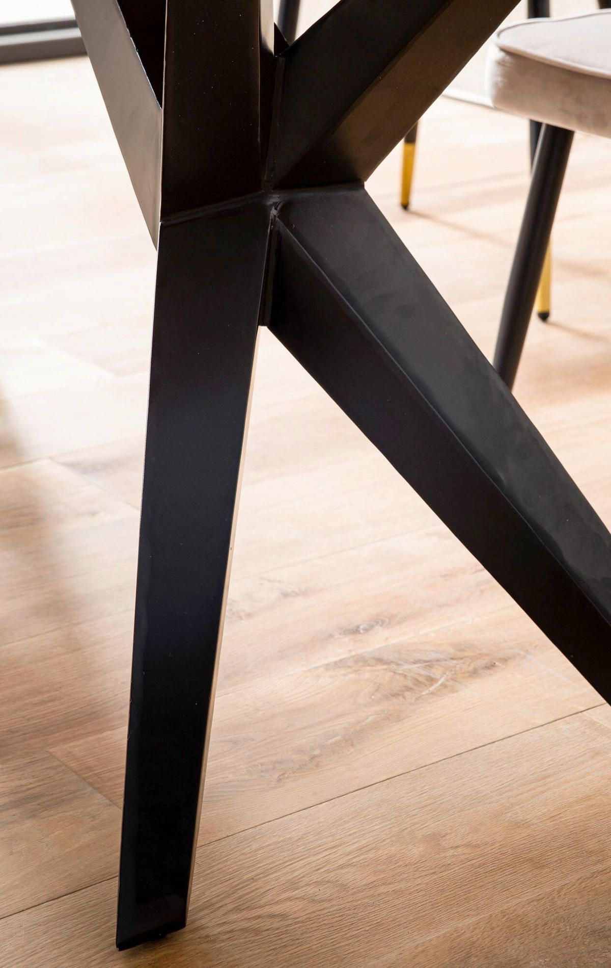 SCHREIBTISCH Akaziefarben  - Schwarz/Akaziefarben, Design, Holz/Metall (180/76/90cm) - Livetastic