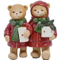 DEKORAČNÝ MEDVEĎ - hnedá/biela, Lifestyle, plast (13/14,2/7,2cm) - X-Mas