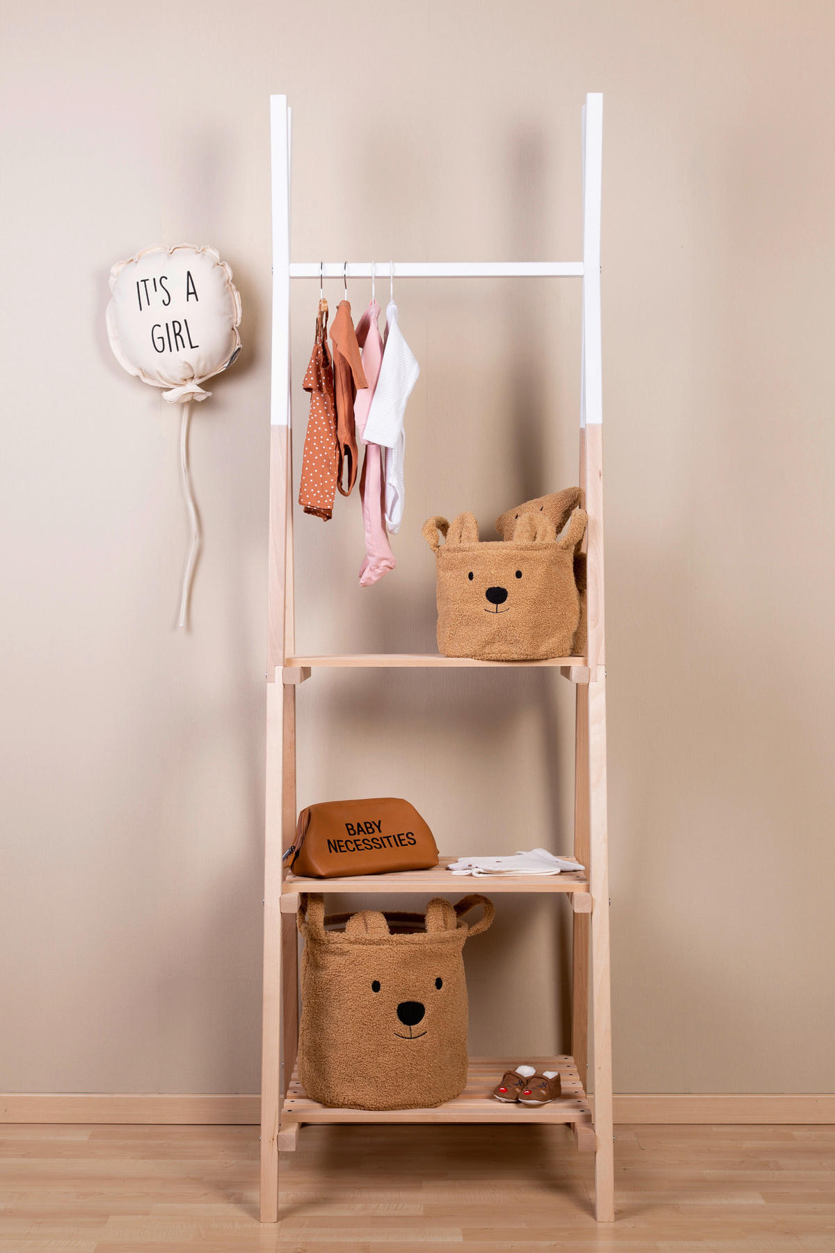 KINDERGARDEROBE in 60/197/60 cm   - Wengefarben/Naturfarben, Basics, Holz (60/197/60cm) - Childhome