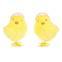 DEKORAČNÍ ZVÍŘÁTKO - žlutá, Basics, textil (8/12/6cm)