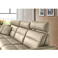 ECKSOFA in Echtleder Ecru  169/298 cm  - Ecru/Schwarz, Design, Leder/Metall (169/298cm) - Dieter Knoll