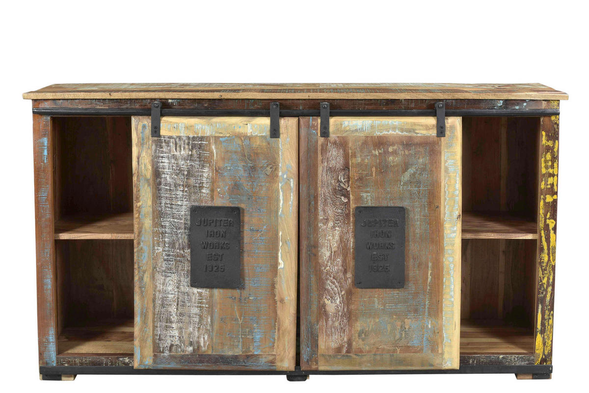 SIDEBOARD  150/81/38 cm 4 Schublade(n)  - Multicolor/Schwarz, Design, Holz/Metall (150/81/38cm) - MID.YOU