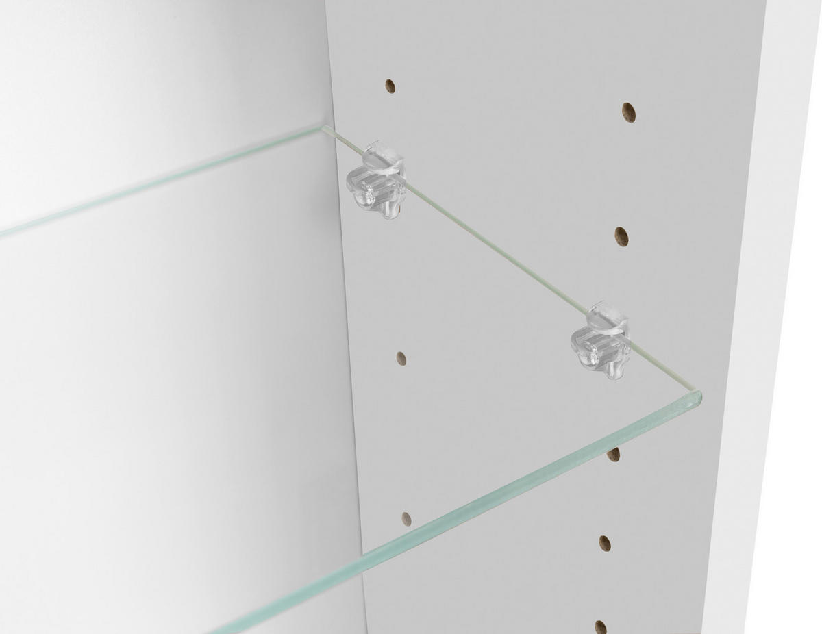 SPIEGELSCHRANK 101/64/21 cm  - Kaschmir/Alufarben, KONVENTIONELL, Glas/Holzwerkstoff (101/64/21cm) - Xora