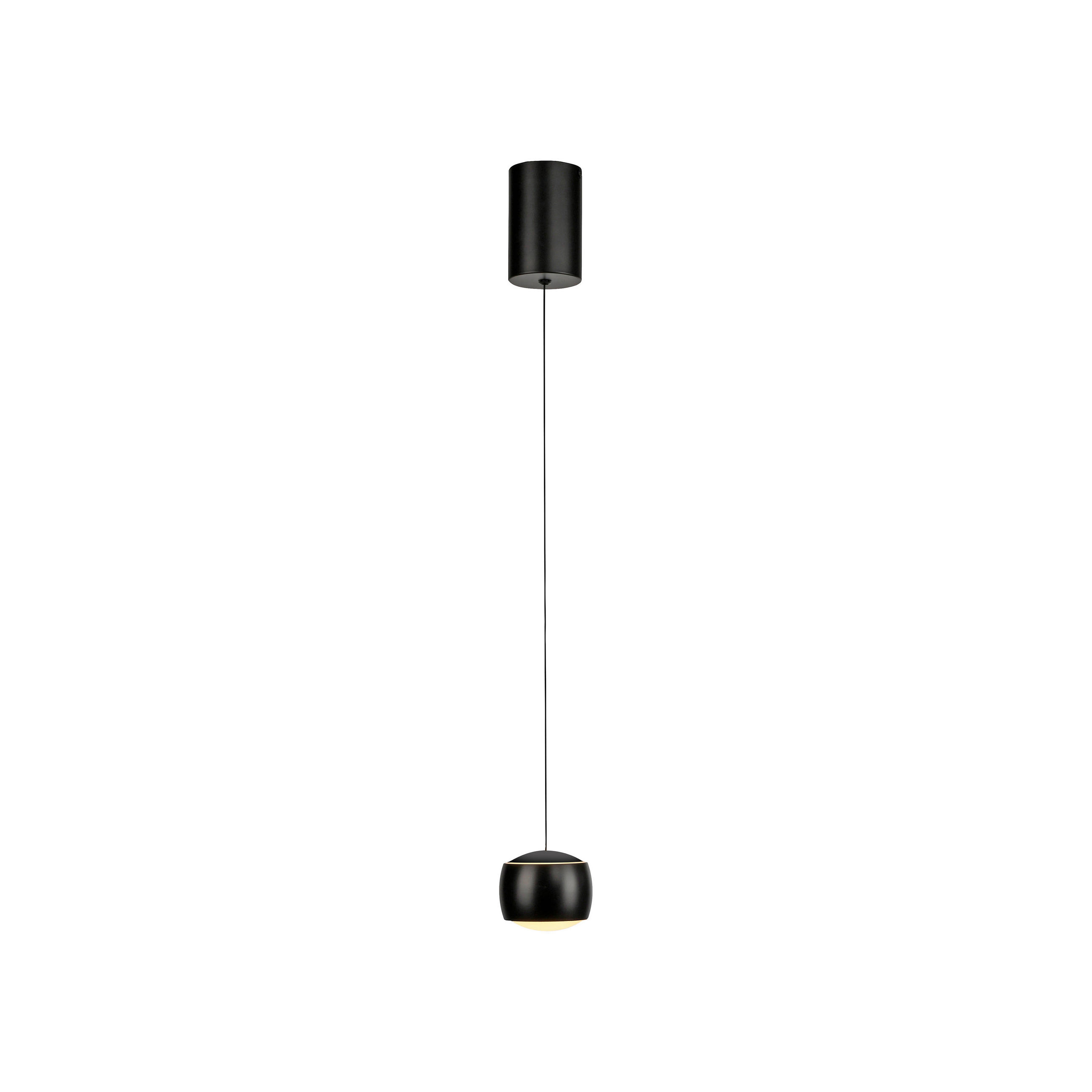 Just Light LED-Hängeleuche Schwarz 10x67-220x10 cm