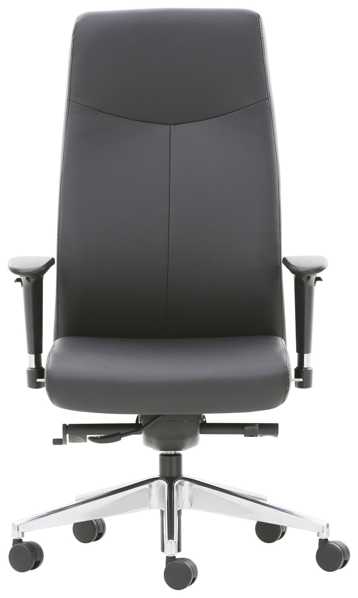 DREHSTUHL Schwarz  - Schwarz, Design, Leder/Kunststoff (72/120-133/45-50cm)