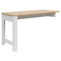 ANBAUSCHREIBTISCH Weiß, Eiche Artisan  - Weiß/Eiche Artisan, KONVENTIONELL, Holzwerkstoff (140/65/80cm) - Hom`in