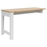 ANBAUSCHREIBTISCH Weiß, Eiche Artisan  - Weiß/Eiche Artisan, KONVENTIONELL, Holzwerkstoff (140/65/80cm) - Hom`in