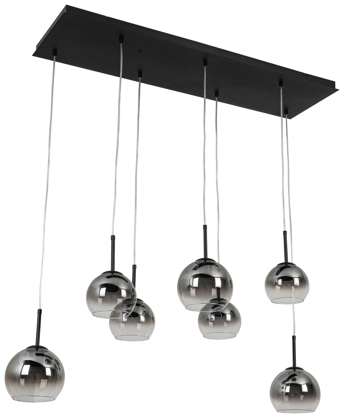 HÄNGELEUCHTE 110/31/120 cm  - Chromfarben/Schwarz, Trend, Glas/Kunststoff (110/31/120cm) - Novel
